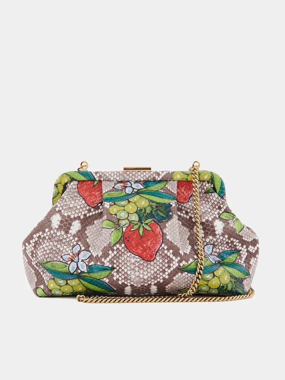 CLARE V. Strawberry Snake Sissy Bag NWT